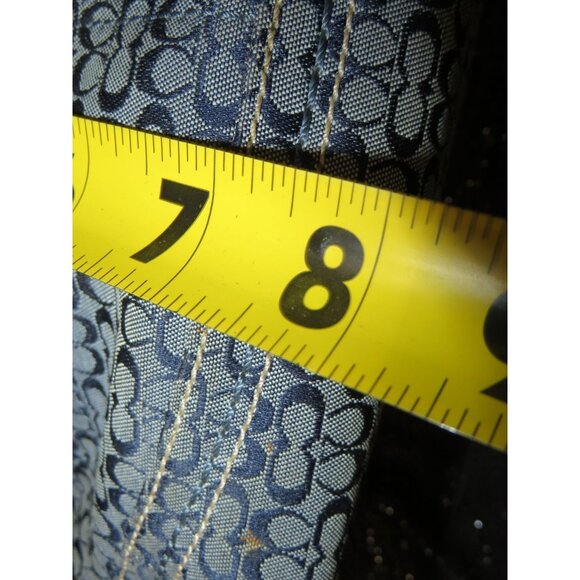 Coach Soho Blue & Grey Denim Canvas Signature C Jacquard Satchel 2008 F12310 - Picture 12 of 12